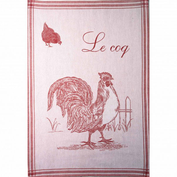 Callas Blue Cotton French Jacquard Dish Towel - I Dream of France