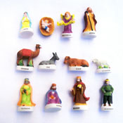 Set of 25 French King Cake Nativity Figures